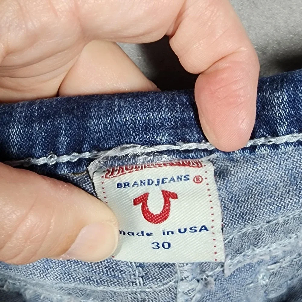 Vintage True Religion Jeans Mens Ricky Big QT Straight Leg Cut Made in‎ USA Y2K